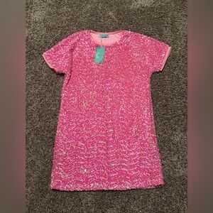 Glittering Pink Sequin Mini Dress
